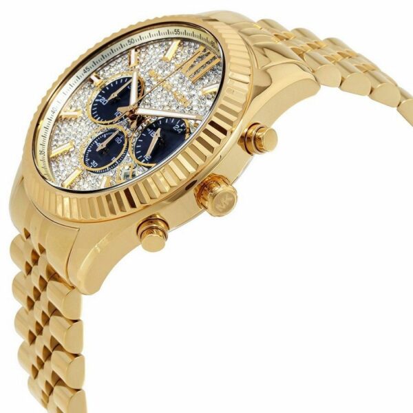 Men's Gold-Tone Lexington Chronograph Watch MK8494 – Image 2