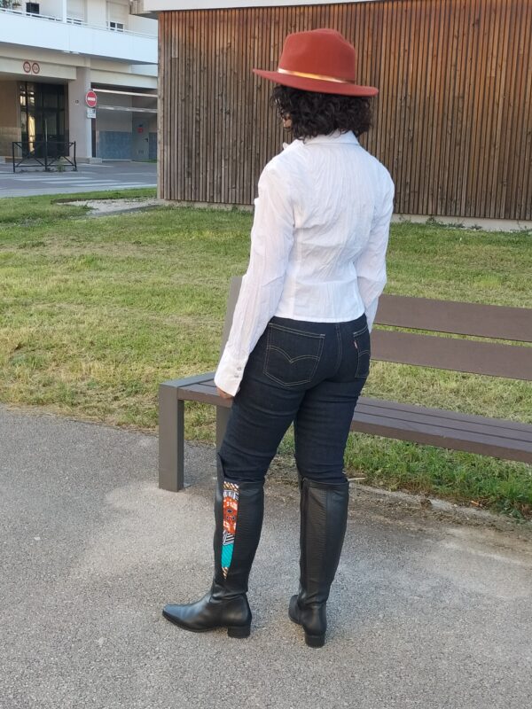 Bottes cavalières noires customisées pointure 40 – Image 3
