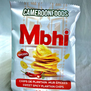 Pack de 10 paquets de Chips de plantain Mbhi 35g sucré légèrement épicé - Mbhi sweet plantain chips lighty salted Made in cameroon