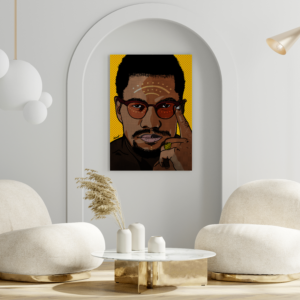 Malcom X portrait A3