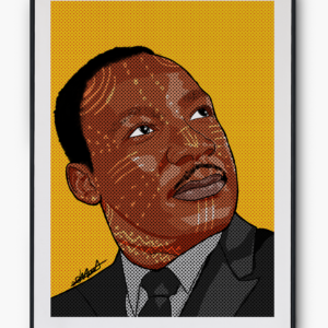 Martin Luther King jr portrait A3